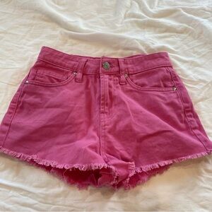 Pink Denim Shorts